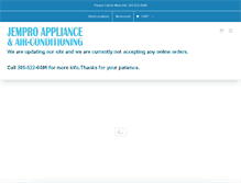 Tablet Screenshot of jemproapplianceparts.com
